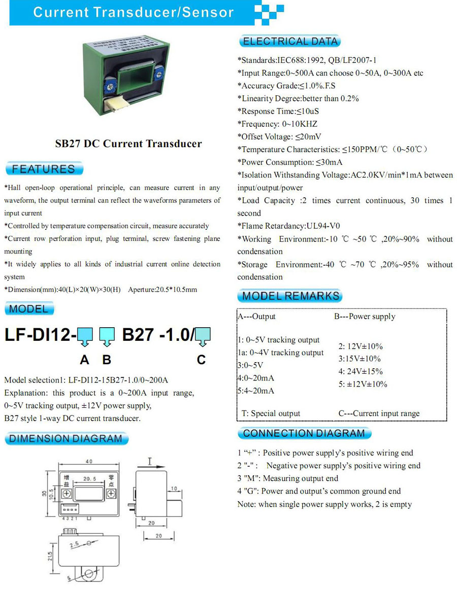 SB27 DC Current Transducer